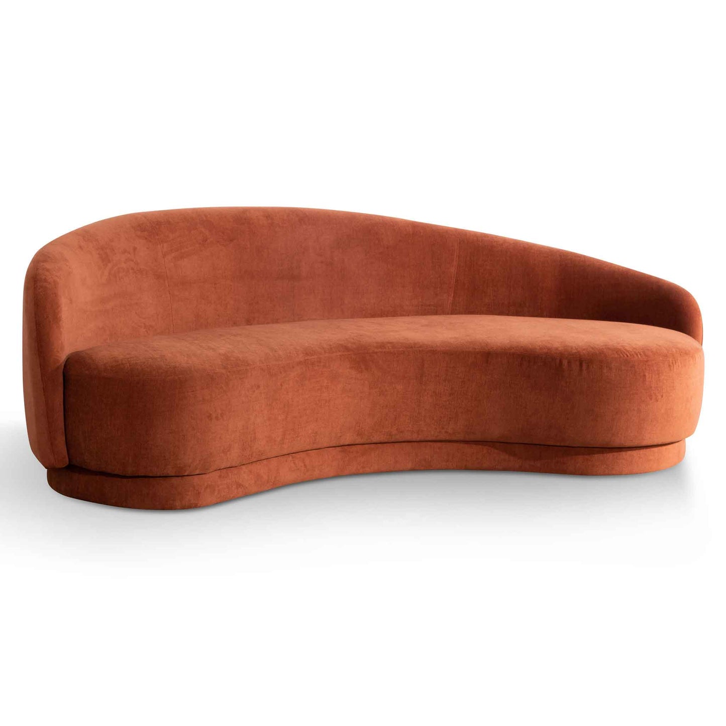 Four-Seater Fabric Sofa - Rust