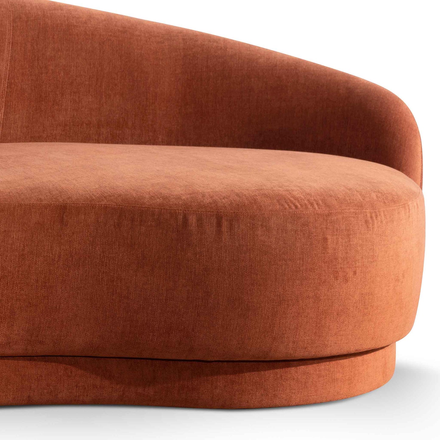 Four-Seater Fabric Sofa - Rust