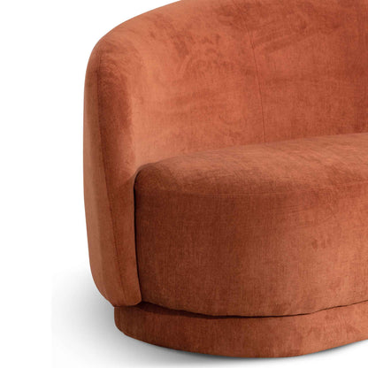 Four-Seater Fabric Sofa - Rust