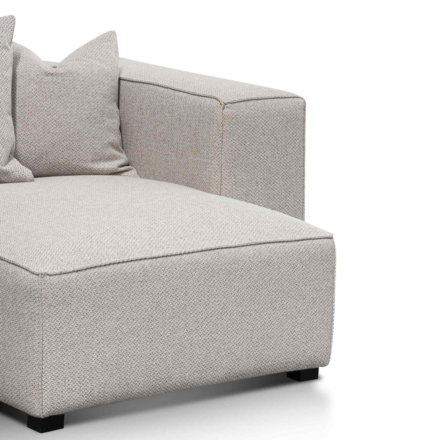 Three-Seater Right Chaise Fabric Sofa - Sterling Sand