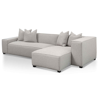 Three-Seater Right Chaise Fabric Sofa - Sterling Sand