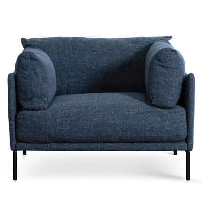 Dark Blue Fabric Arm Chair