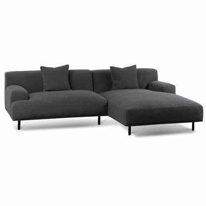 Right Chaise Sofa - Charcoal Boucle