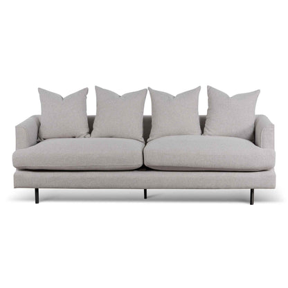 Three-Seater Sofa - Sterling Sand with Black Legs