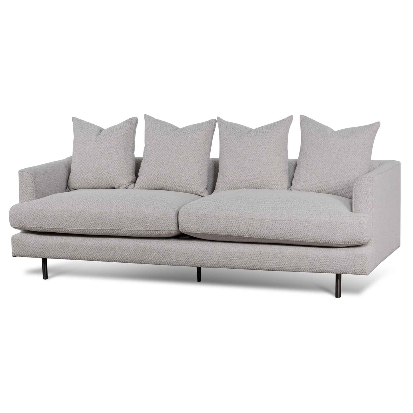 Three-Seater Sofa - Sterling Sand with Black Legs