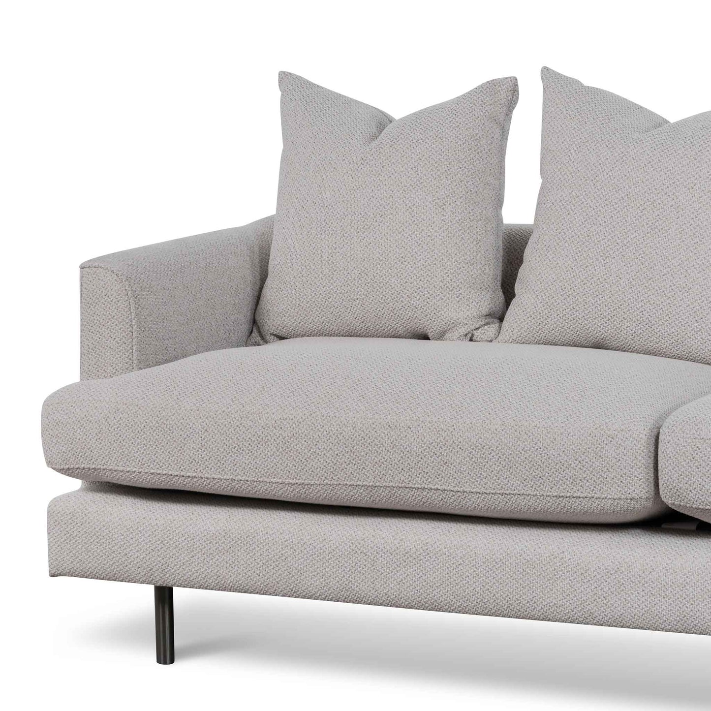 Three-Seater Sofa - Sterling Sand with Black Legs