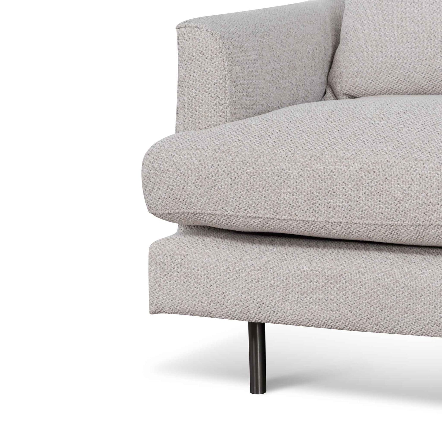 Three-Seater Sofa - Sterling Sand with Black Legs