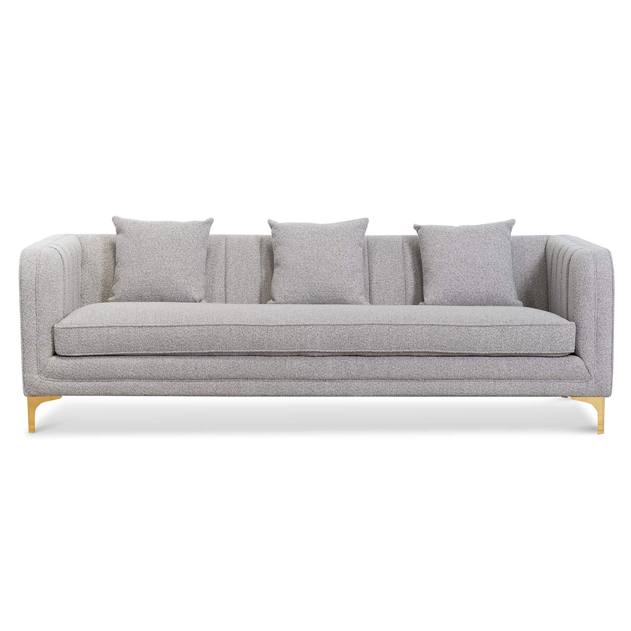 Three-Seater Sofa - Ash Grey Boucle