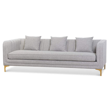 Three-Seater Sofa - Ash Grey Boucle