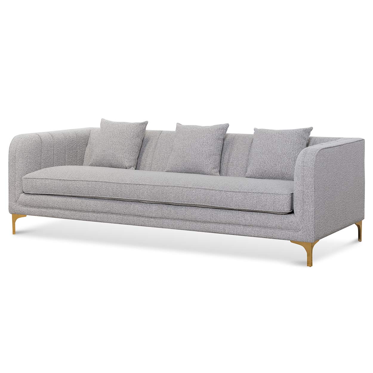 Three-Seater Sofa - Ash Grey Boucle