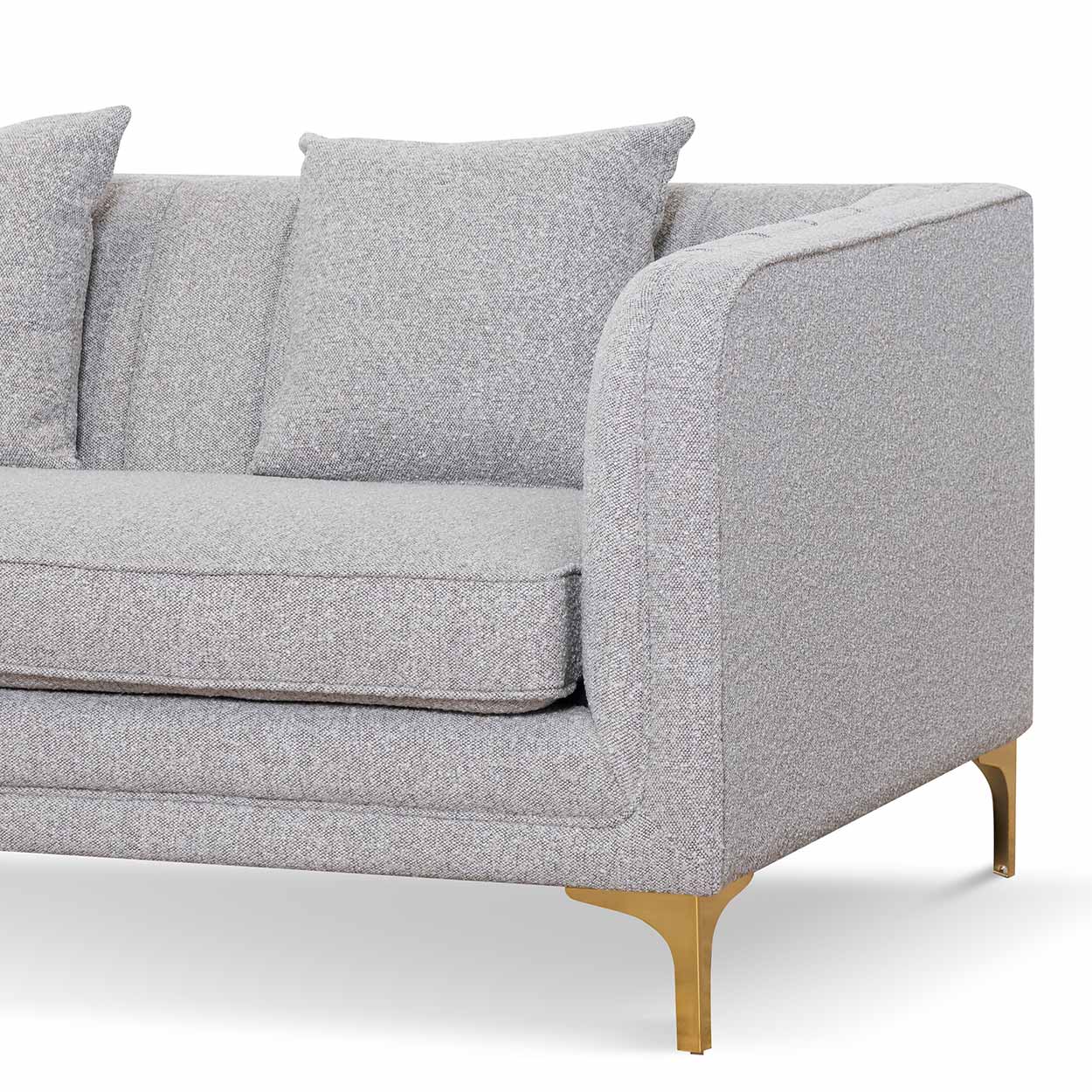 Three-Seater Sofa - Ash Grey Boucle