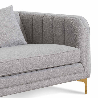 Three-Seater Sofa - Ash Grey Boucle