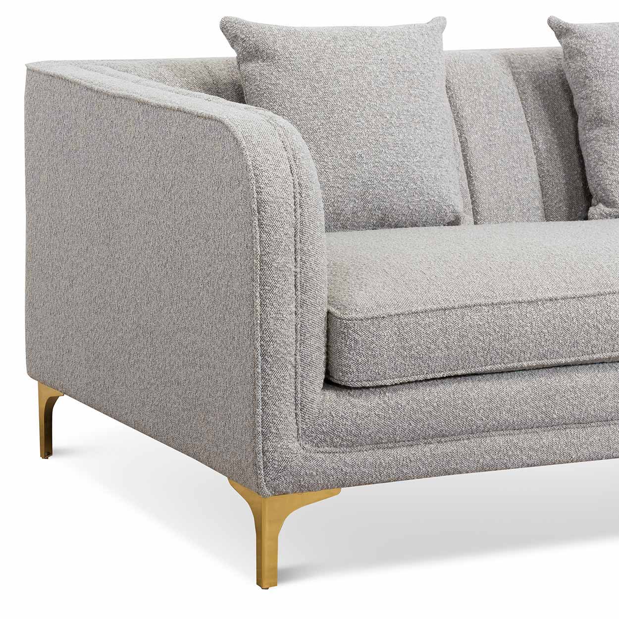 Three-Seater Sofa - Ash Grey Boucle