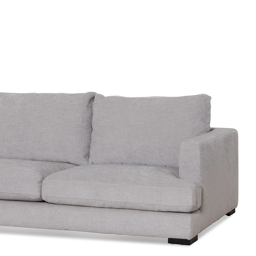 Four-Seater Fabric Left Chaise Sofa - Oyster Beige