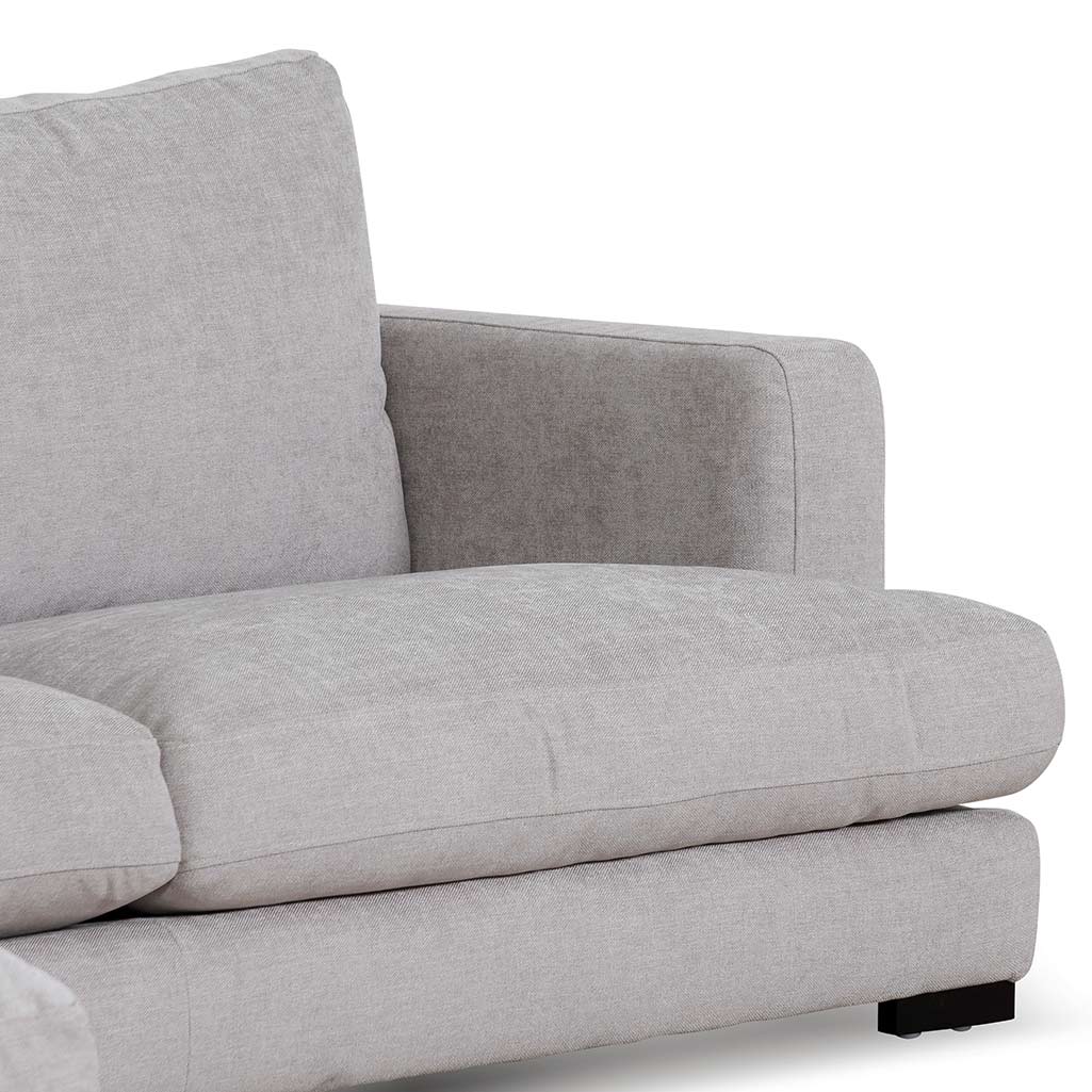 Four-Seater Fabric Left Chaise Sofa - Oyster Beige