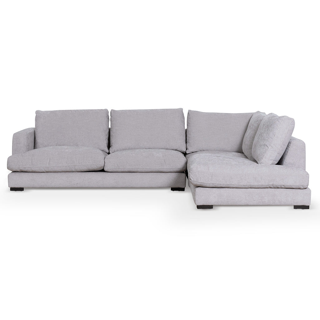 Four-Seater Fabric Right Chaise Sofa - Oyster Beige