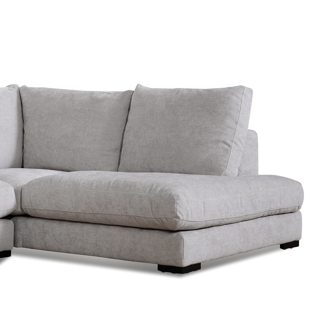 Four-Seater Fabric Right Chaise Sofa - Oyster Beige