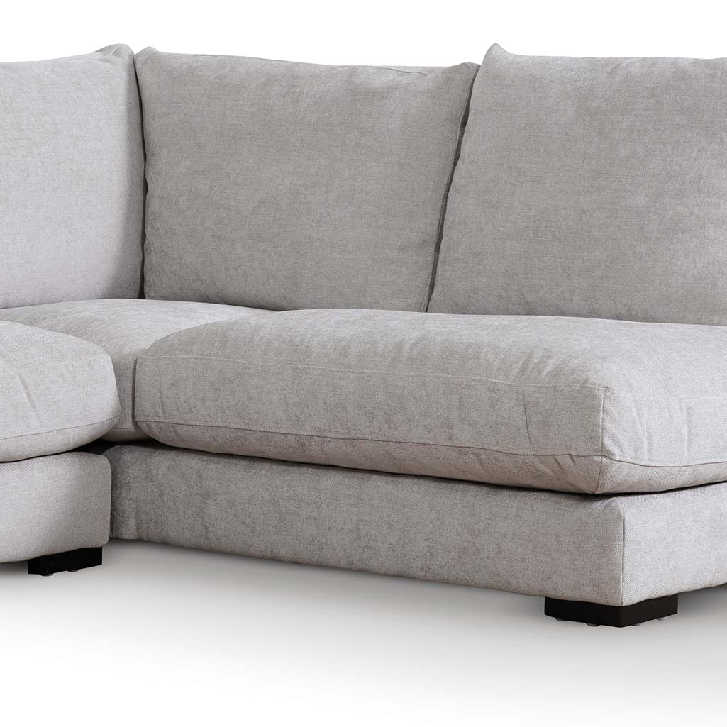 Four-Seater Fabric Right Chaise Sofa - Oyster Beige