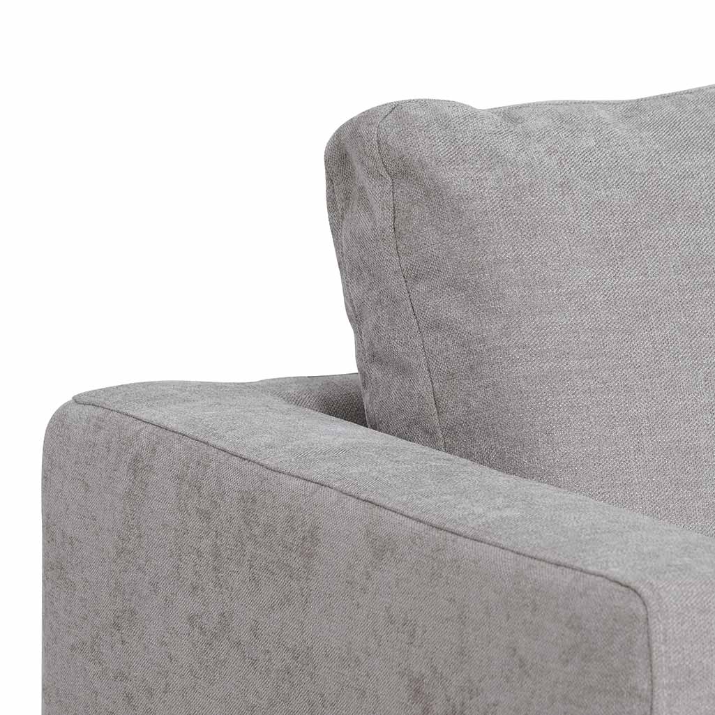 Four-Seater Fabric Right Chaise Sofa - Oyster Beige