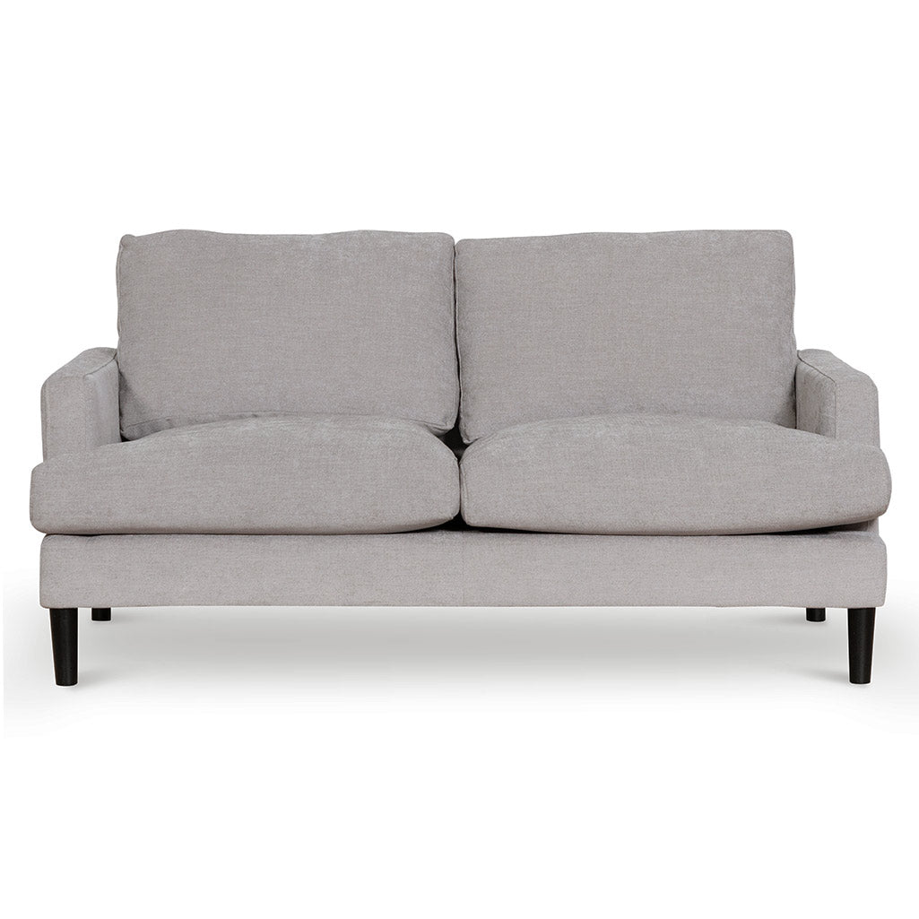 Two-Seater Fabric Sofa - Oyster Beige and Black Leg