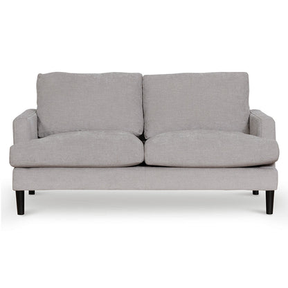 Two-Seater Fabric Sofa - Oyster Beige and Black Leg