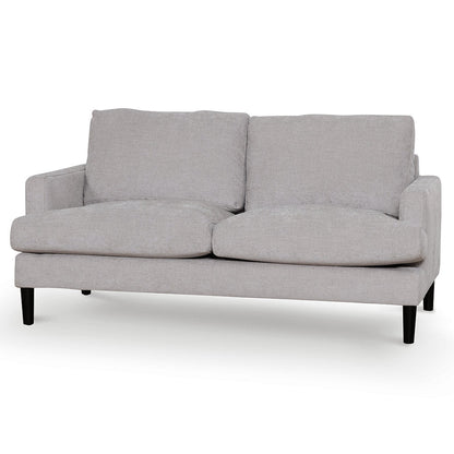 Two-Seater Fabric Sofa - Oyster Beige and Black Leg