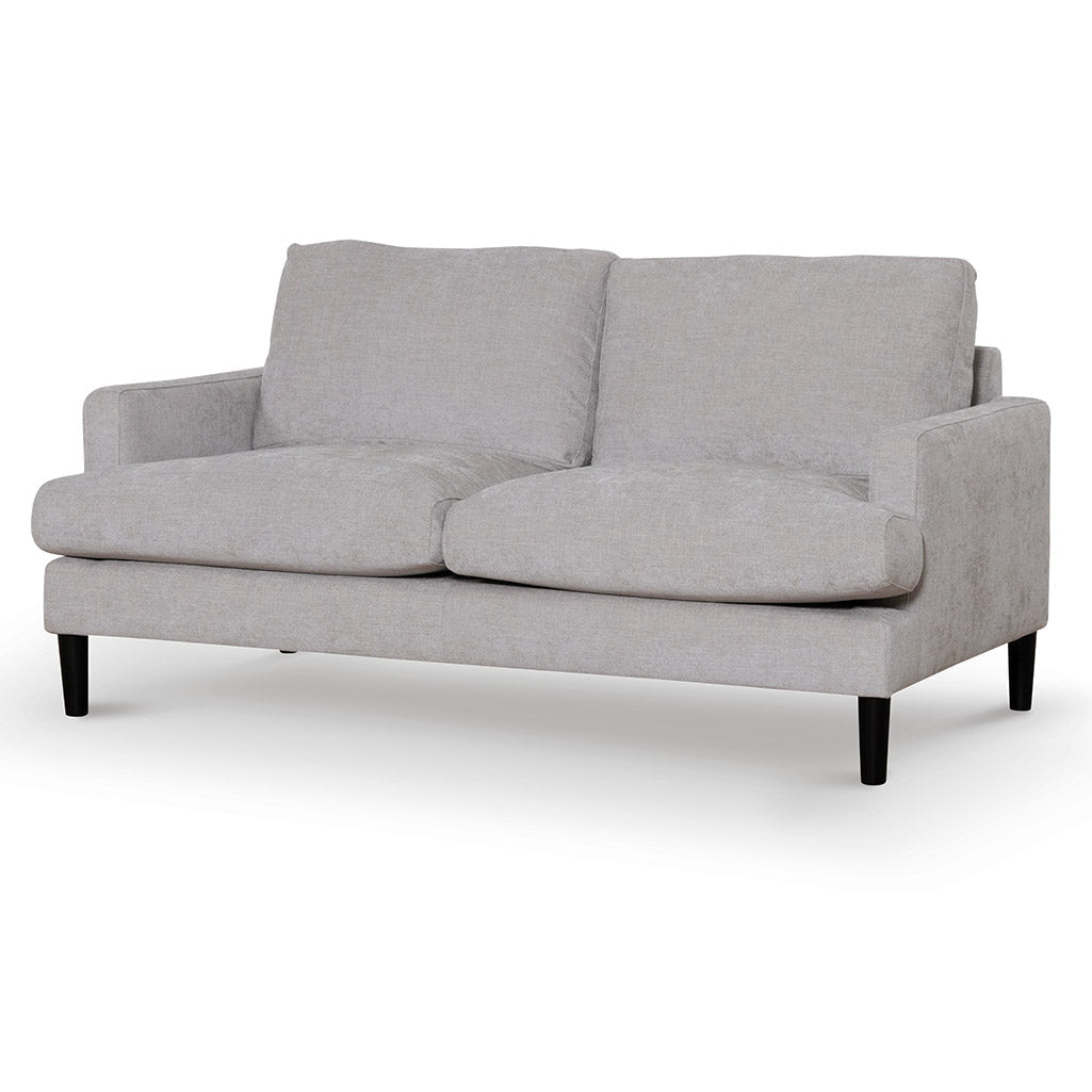 Two-Seater Fabric Sofa - Oyster Beige and Black Leg