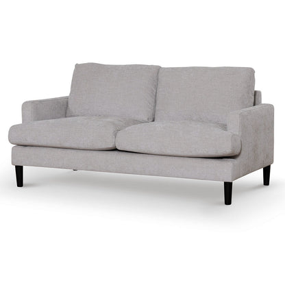 Two-Seater Fabric Sofa - Oyster Beige and Black Leg