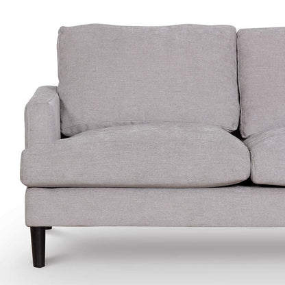 Two-Seater Fabric Sofa - Oyster Beige and Black Leg