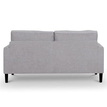 Two-Seater Fabric Sofa - Oyster Beige and Black Leg