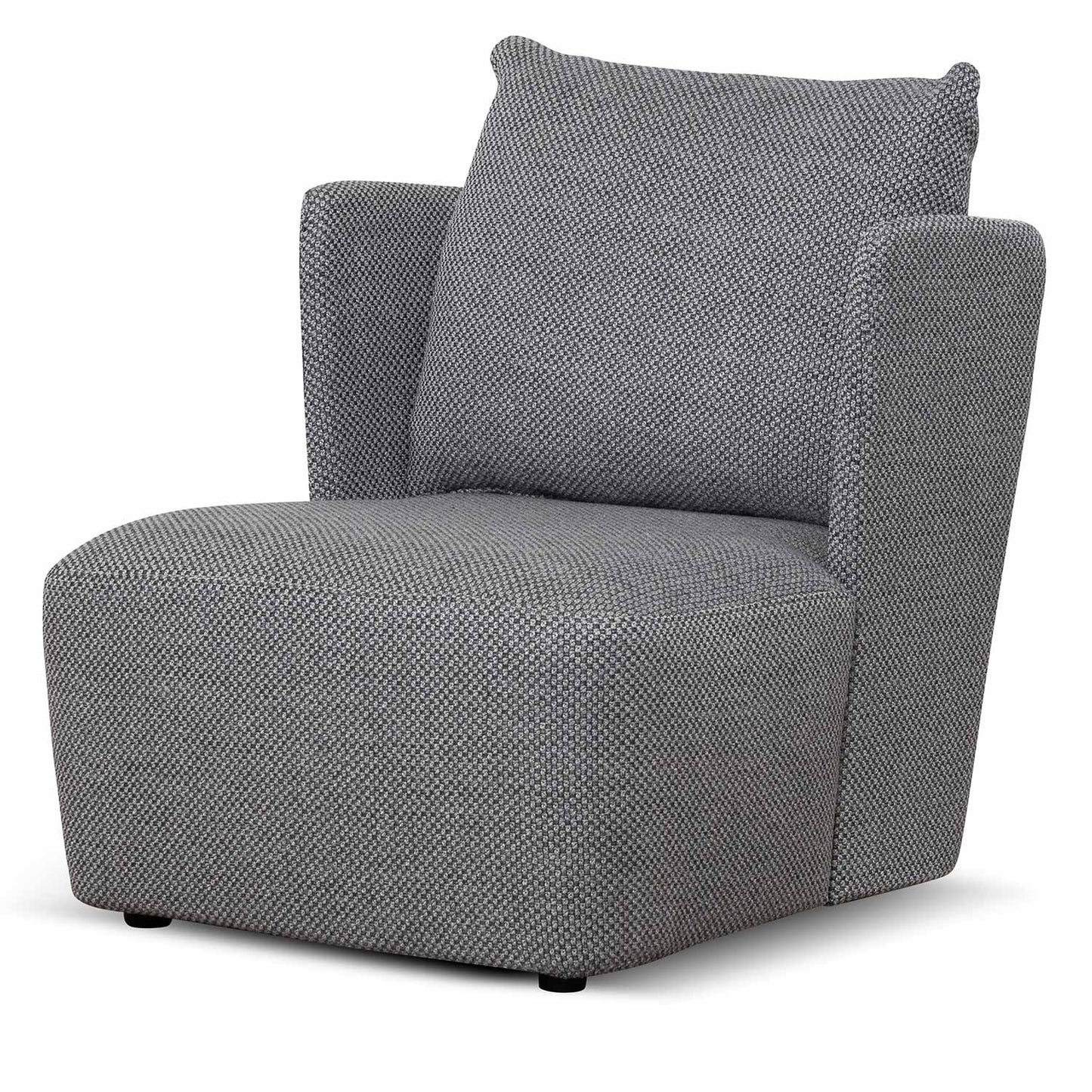 Noble Grey Fabric Armchair