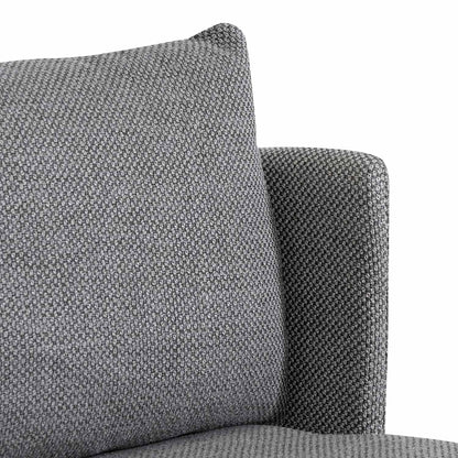 Noble Grey Fabric Armchair