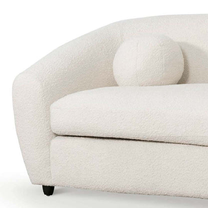 Three-Seater Sofa - Ivory White Boucle