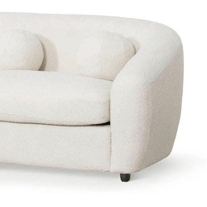 Three-Seater Sofa - Ivory White Boucle