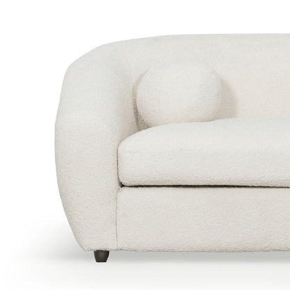 Three-Seater Sofa - Ivory White Boucle