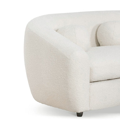 Three-Seater Sofa - Ivory White Boucle