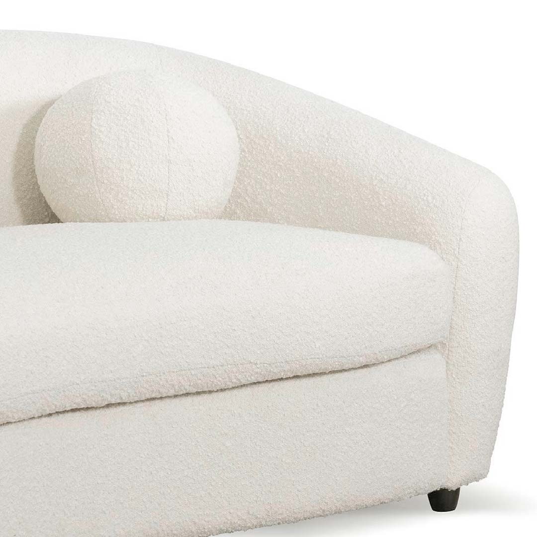 Three-Seater Sofa - Ivory White Boucle