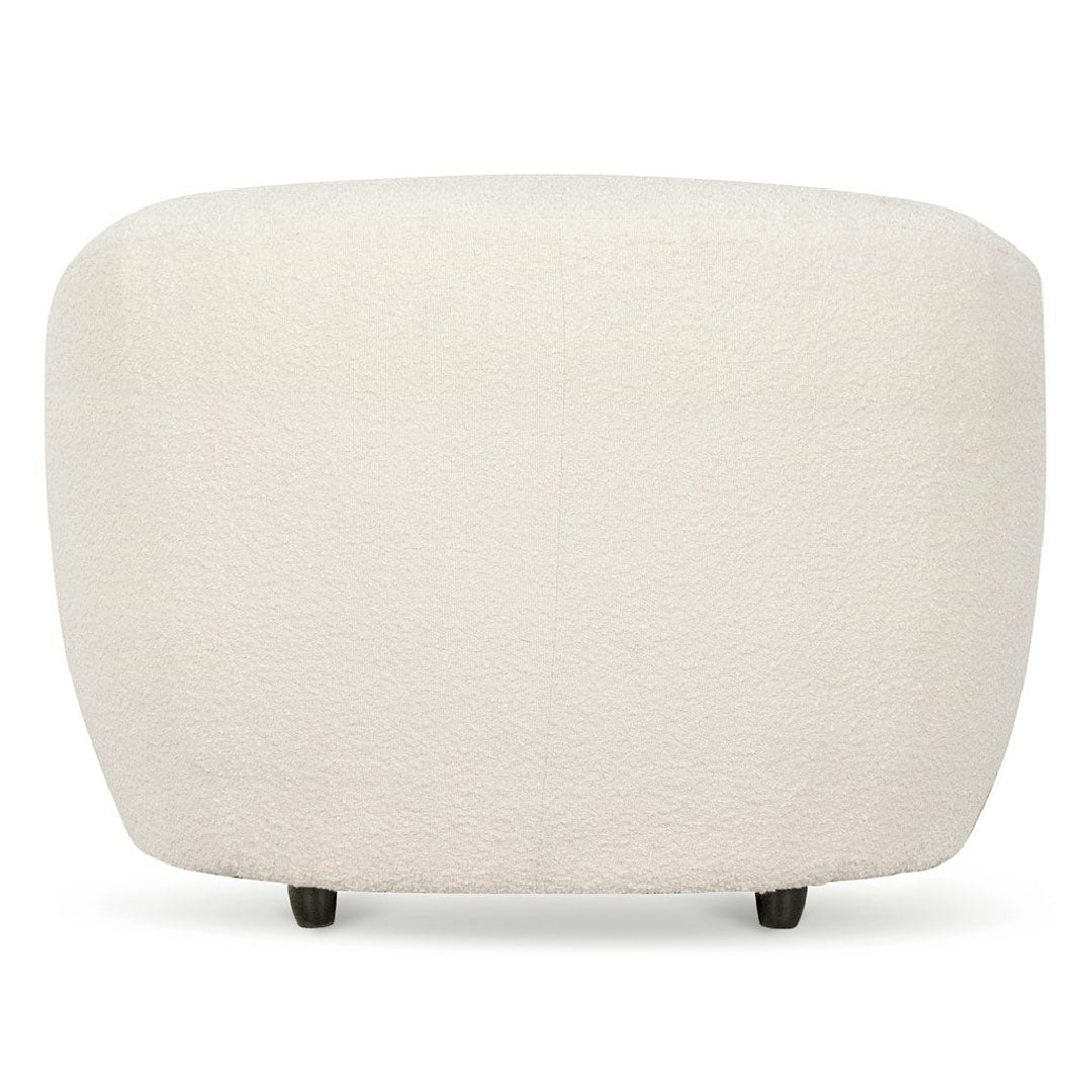 Ivory White Boucle Armchair