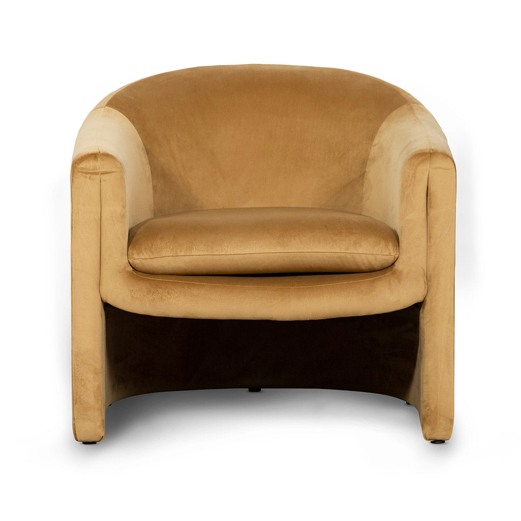 Mustard Velvet Armchair