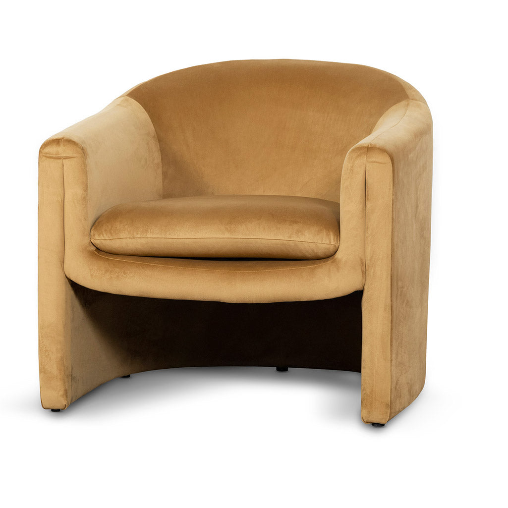 Mustard Velvet Armchair