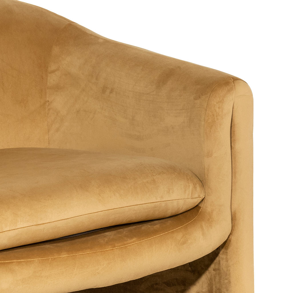 Mustard Velvet Armchair