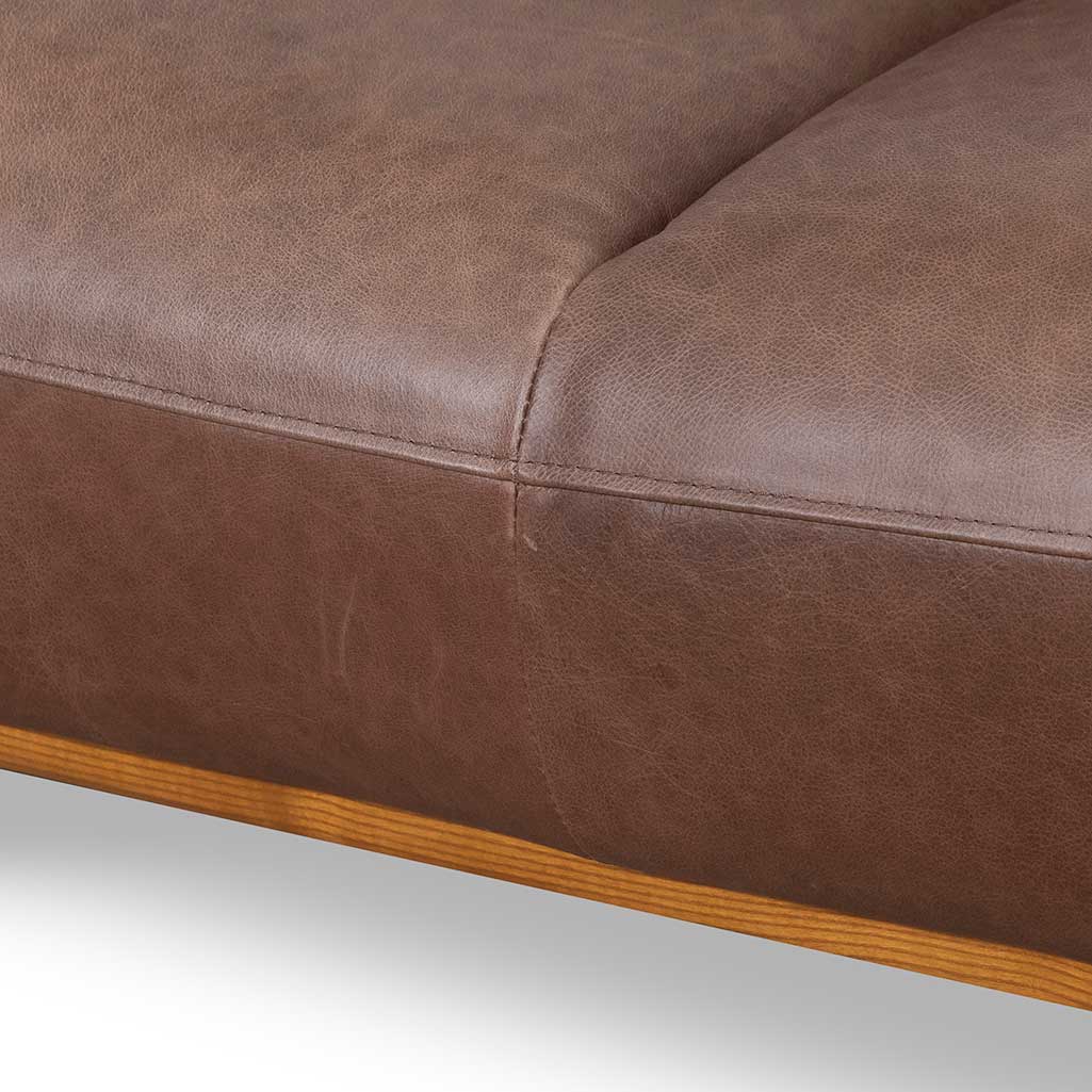 Three-Seater Sofa - Dark Brown Leather