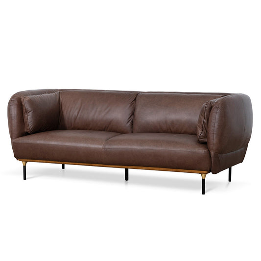 Three-Seater Sofa - Dark Brown Leather