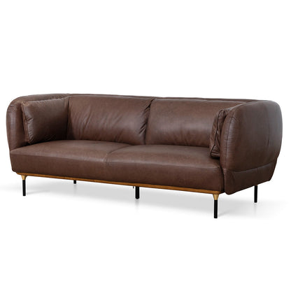 Three-Seater Sofa - Dark Brown Leather