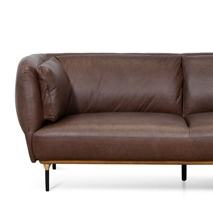 Three-Seater Sofa - Dark Brown Leather