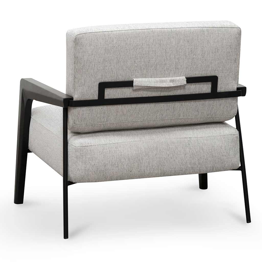 Silver Grey Fabric Lounge Chair