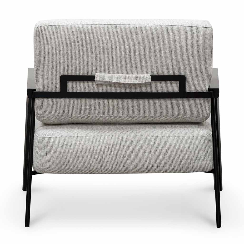 Silver Grey Fabric Lounge Chair