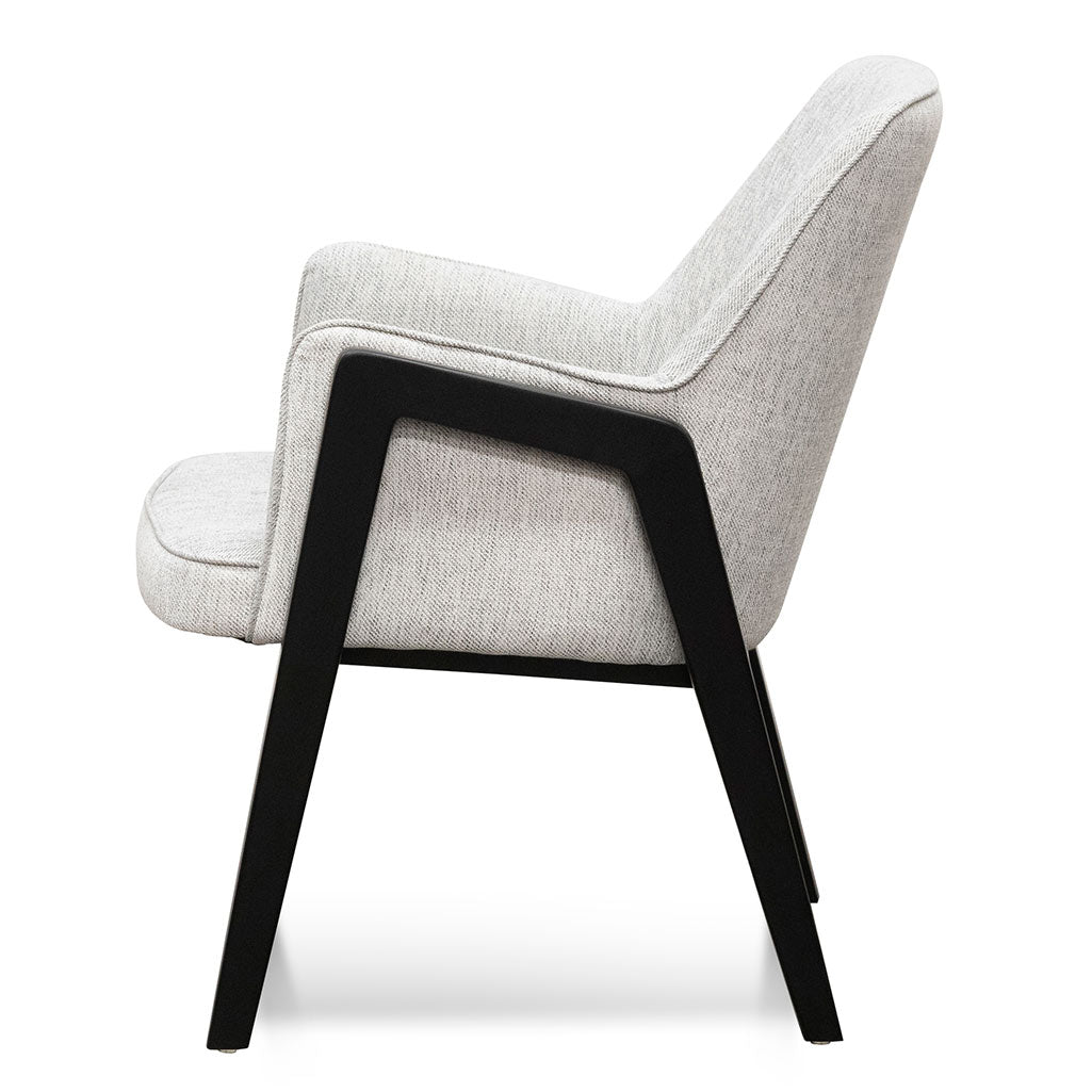 Silver Grey Fabric Lounge Chair