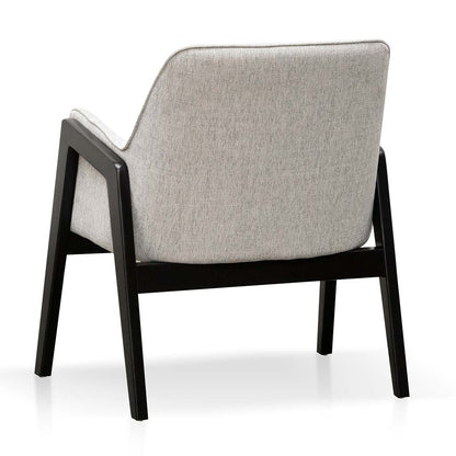 Silver Grey Fabric Lounge Chair