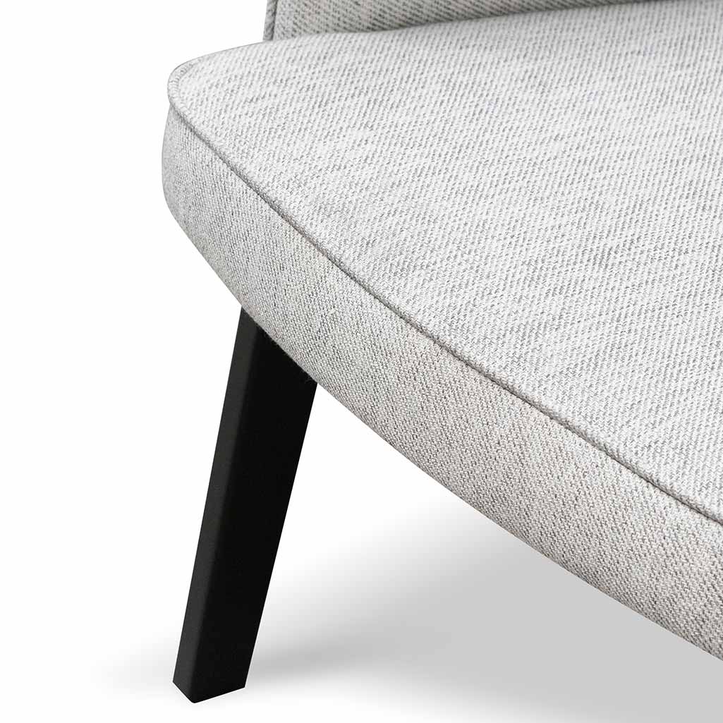 Silver Grey Fabric Lounge Chair